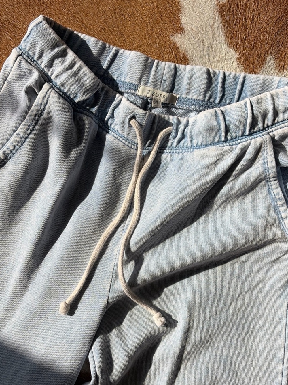 Z Supply Light Wash Denim Shacket in Pale Blue Set - Picture 4 of 6